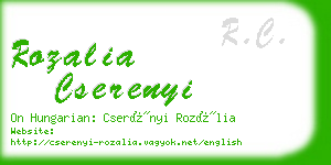 rozalia cserenyi business card